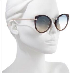 Tom Ford Jess Dark Havana Cat Eye Sunglasses